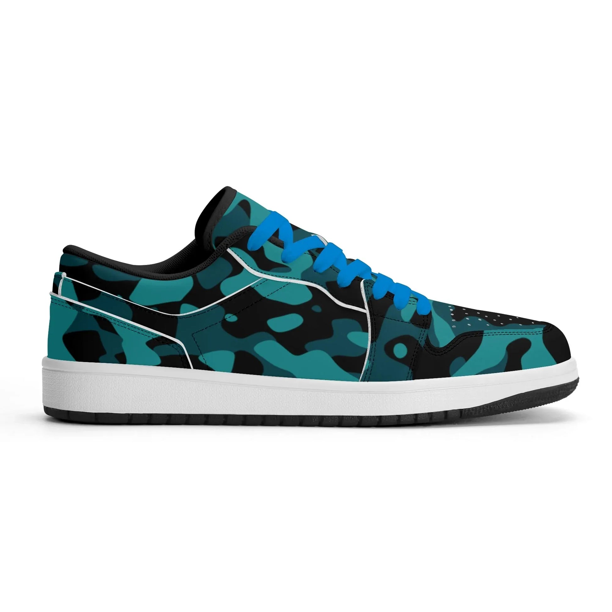 turkis-camouflage-low-top-leder-sneaker-fur-damen-sneaker-jlr-design-12 - JLR Design