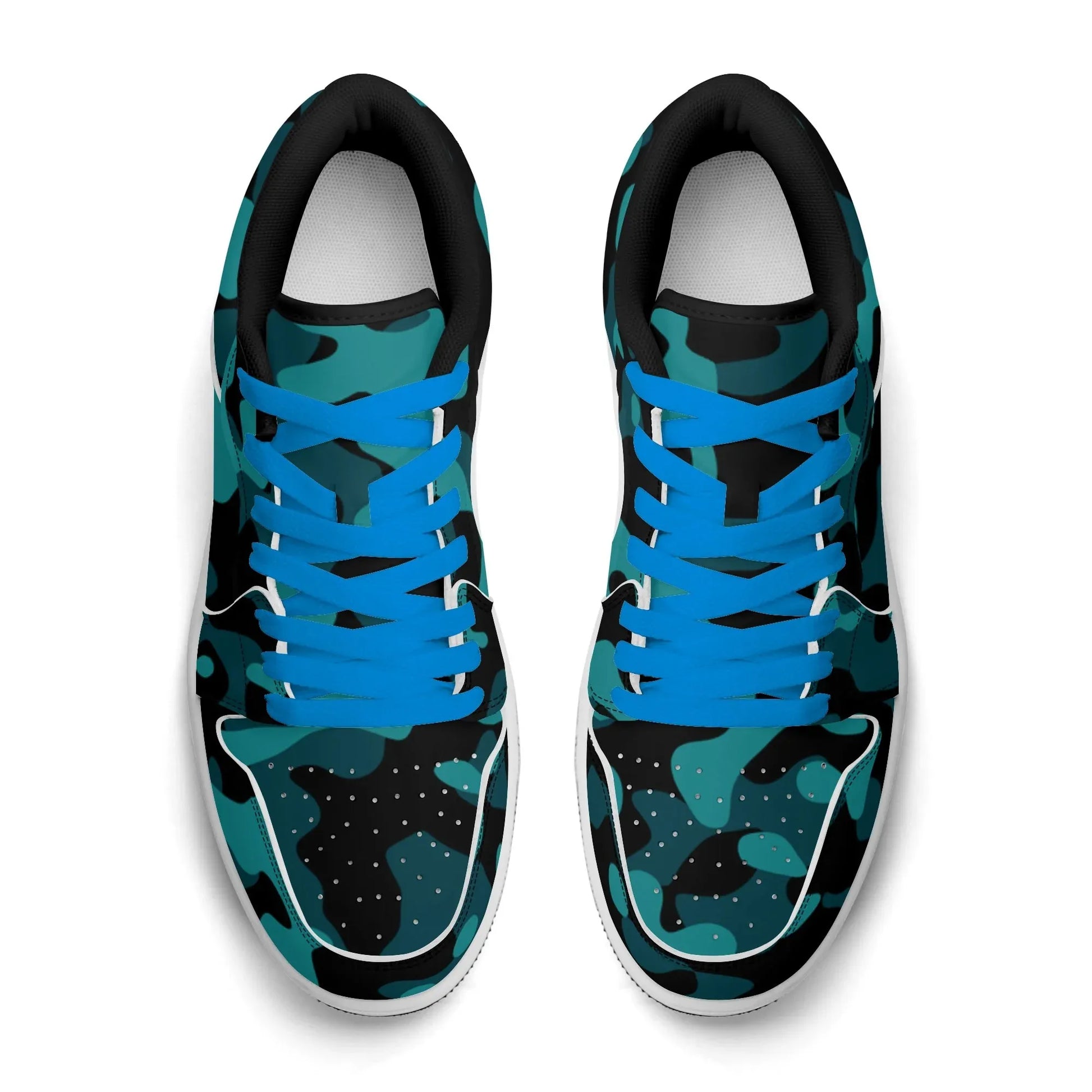 turkis-camouflage-low-top-leder-sneaker-fur-damen-sneaker-jlr-design-14 - JLR Design