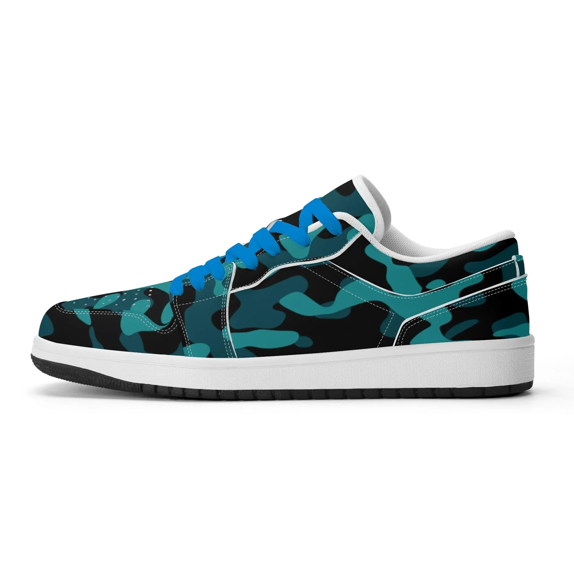 turkis-camouflage-low-top-leder-sneaker-fur-damen-sneaker-jlr-design-2 - JLR Design