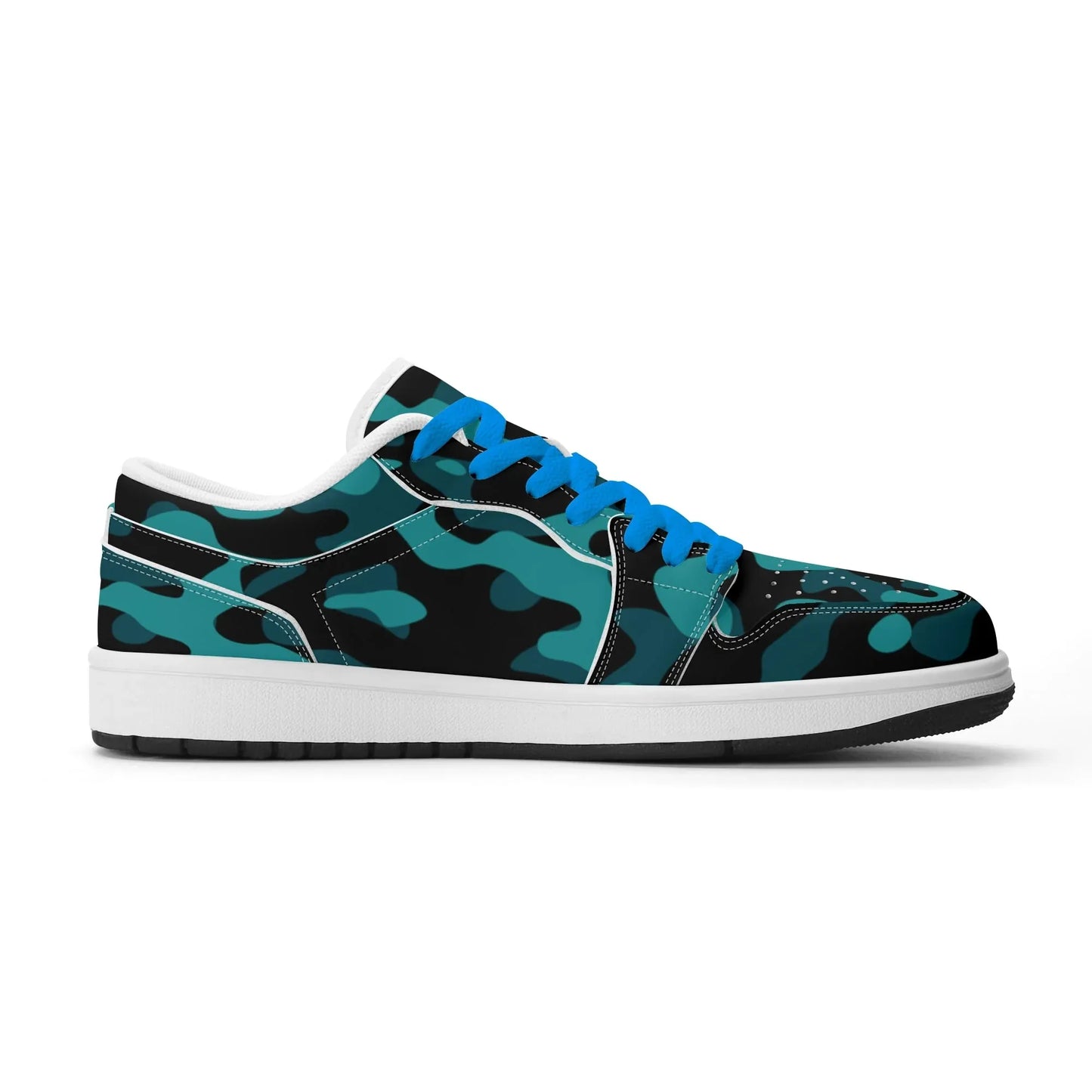 turkis-camouflage-low-top-leder-sneaker-fur-damen-sneaker-jlr-design-3 - JLR Design