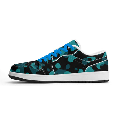turkis-camouflage-low-top-leder-sneaker-fur-damen-sneaker-jlr-design-4 - JLR Design