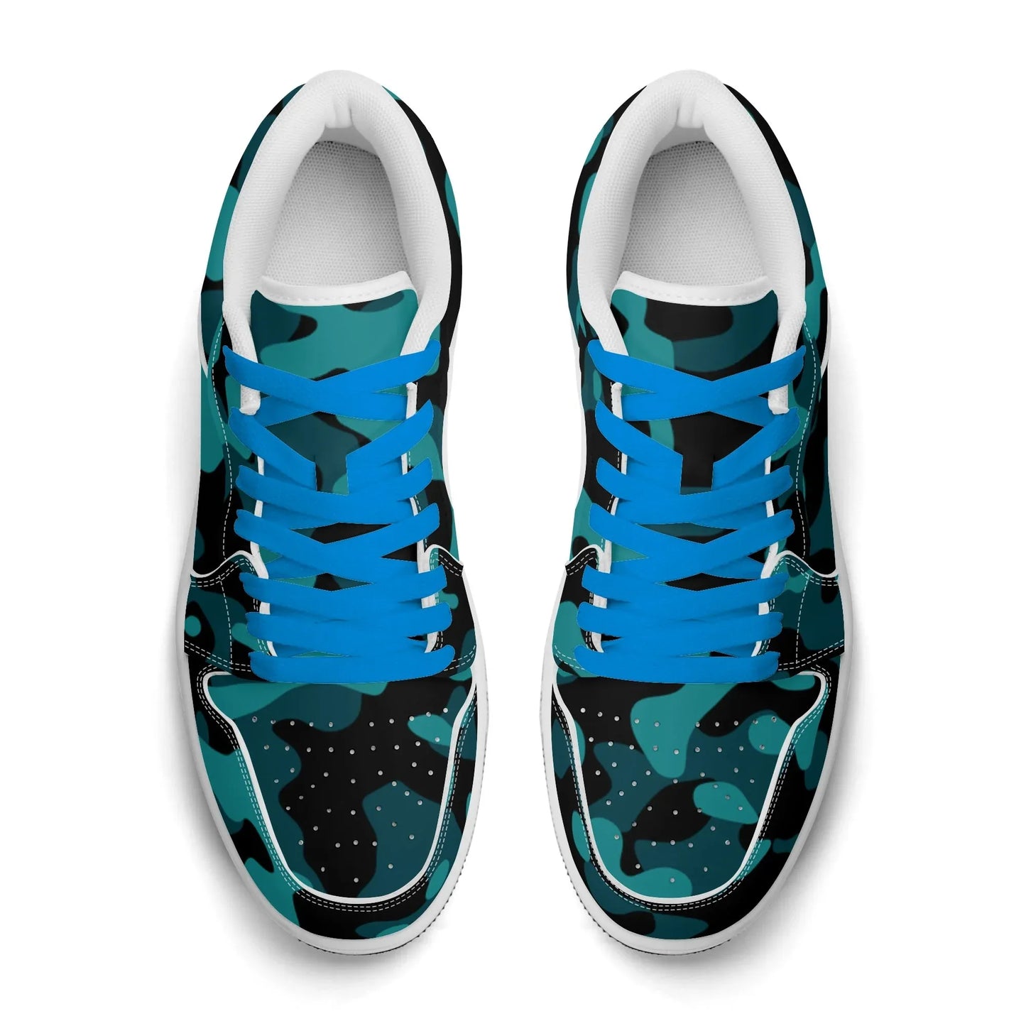 turkis-camouflage-low-top-leder-sneaker-fur-damen-sneaker-jlr-design-7 - JLR Design