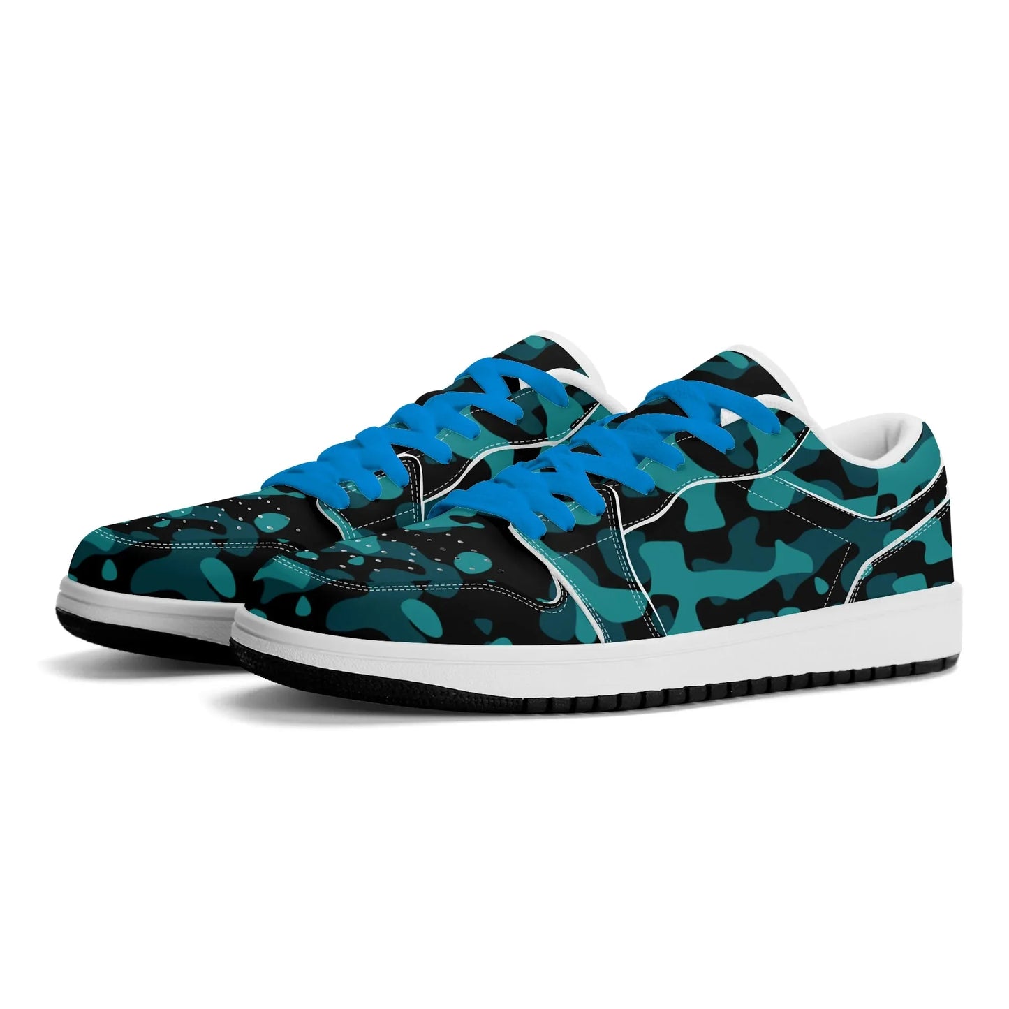 turkis-camouflage-low-top-leder-sneaker-fur-herren-sneaker-jlr-design-1 - JLR Design