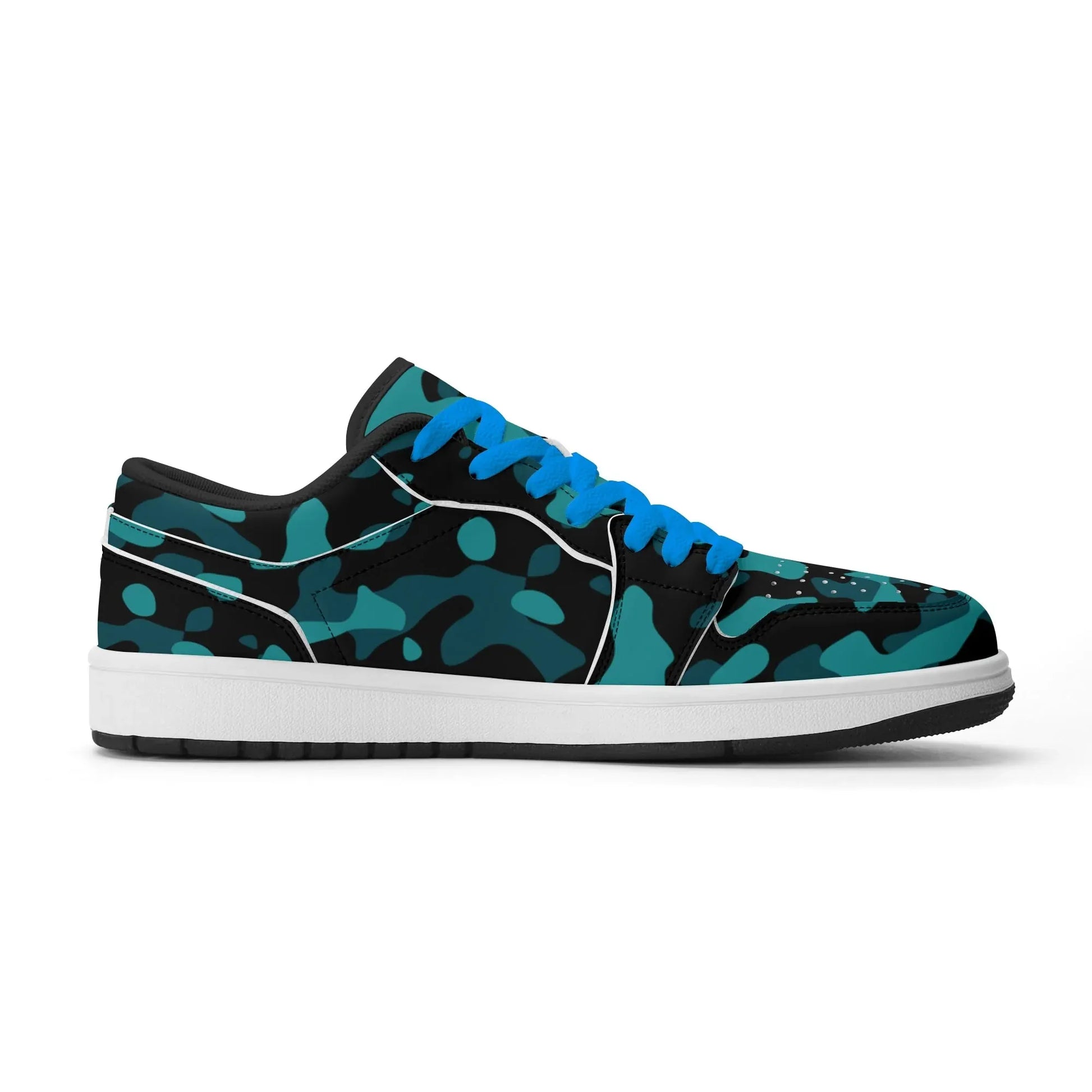 turkis-camouflage-low-top-leder-sneaker-fur-herren-sneaker-jlr-design-10 - JLR Design
