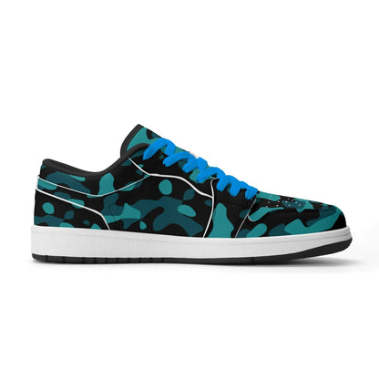 turkis-camouflage-low-top-leder-sneaker-fur-herren-sneaker-jlr-design-10 - JLR Design