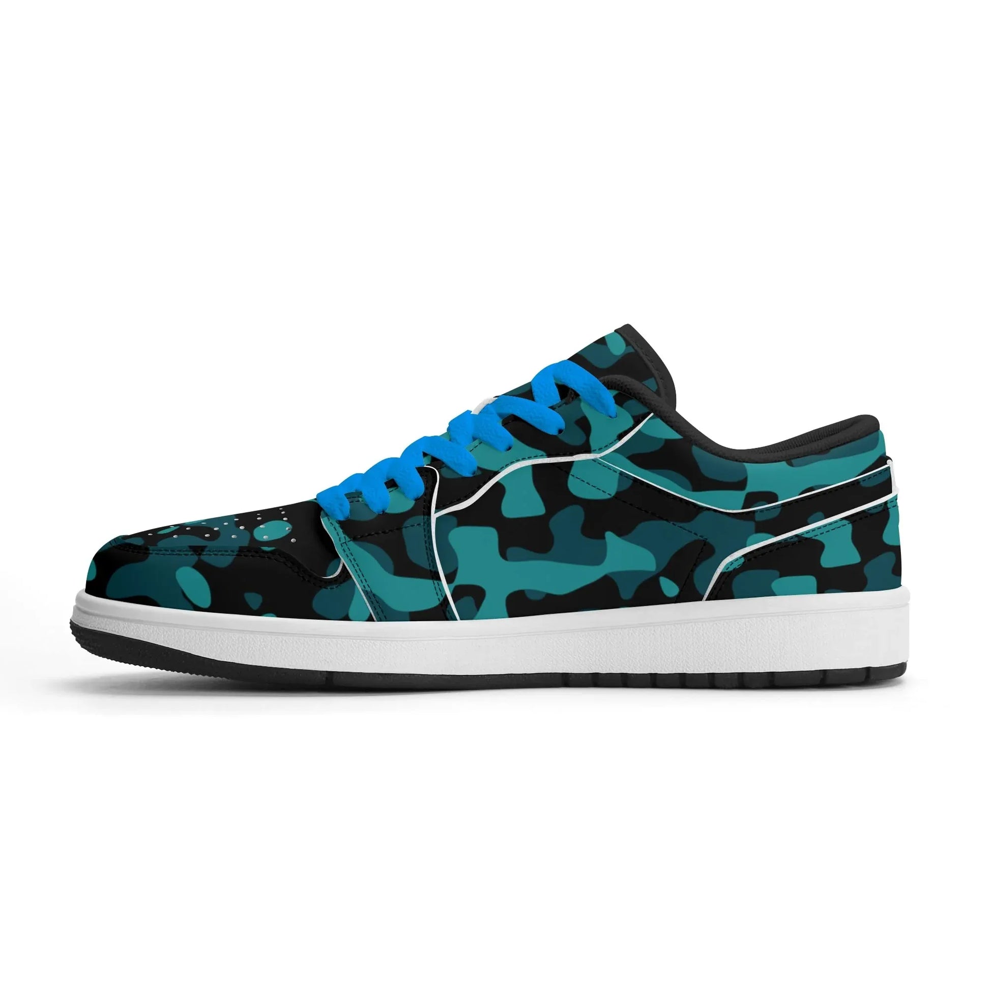 turkis-camouflage-low-top-leder-sneaker-fur-herren-sneaker-jlr-design-11 - JLR Design