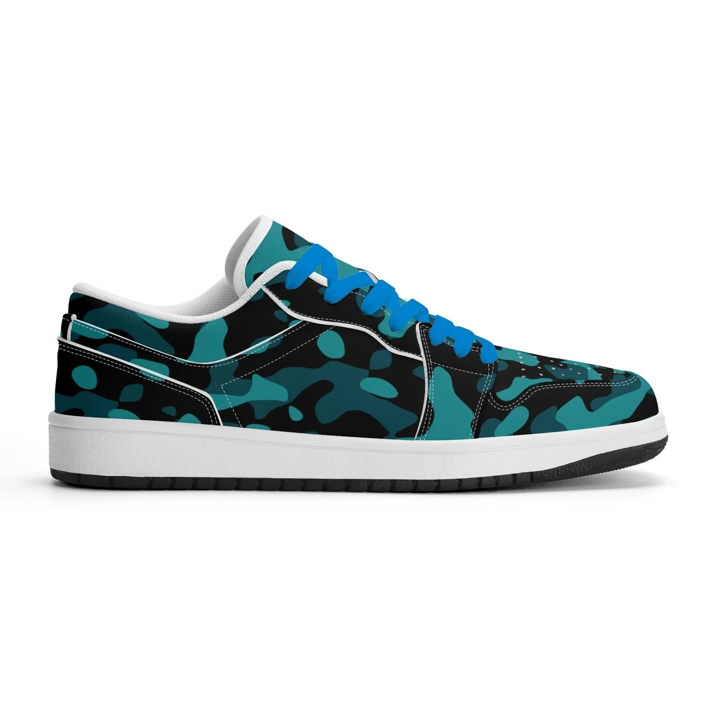 turkis-camouflage-low-top-leder-sneaker-fur-herren-sneaker-jlr-design-5 - JLR Design