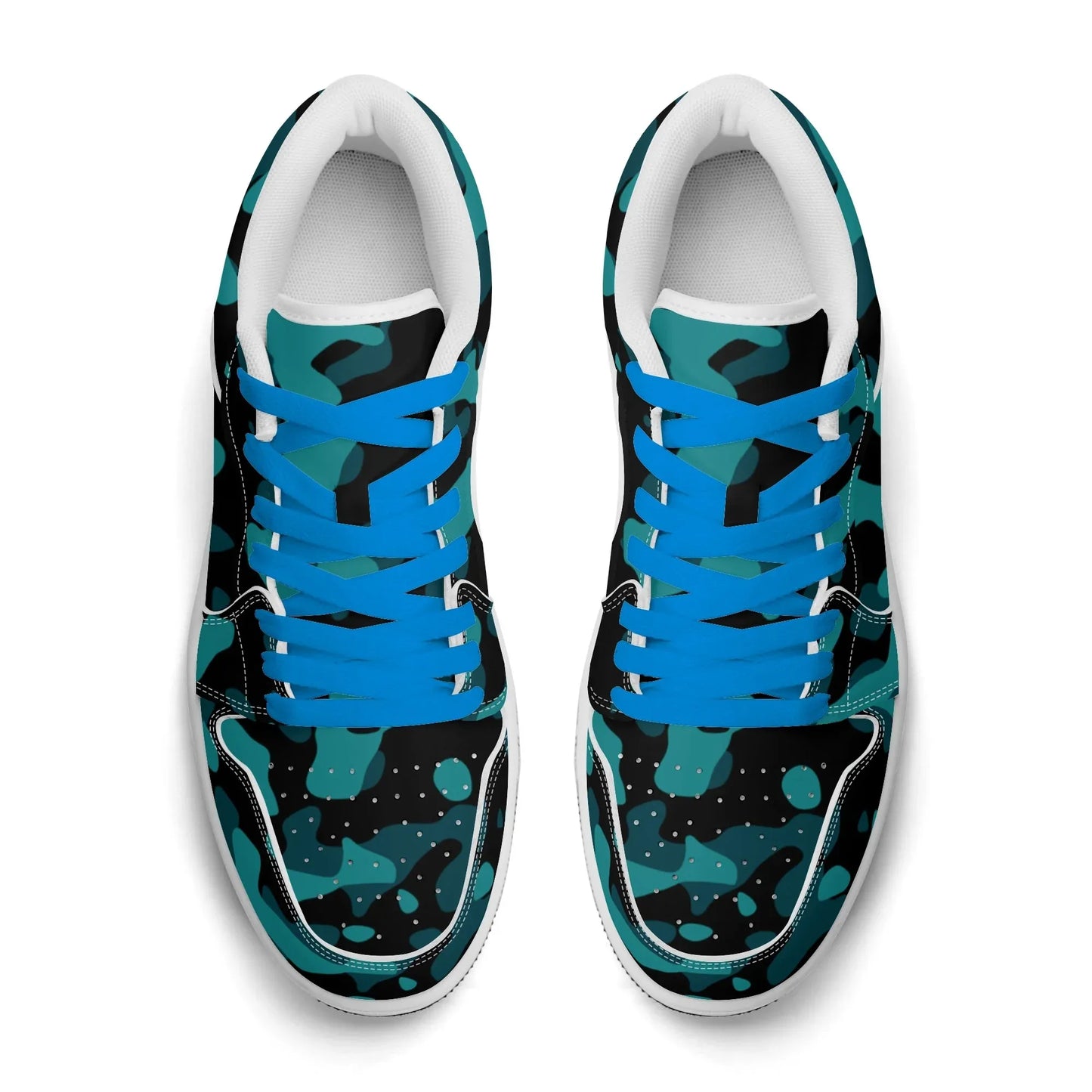 turkis-camouflage-low-top-leder-sneaker-fur-herren-sneaker-jlr-design-7 - JLR Design