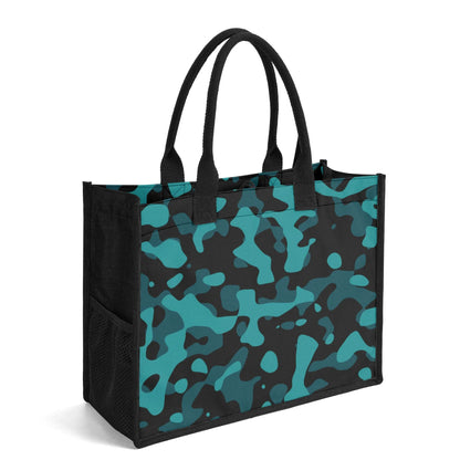 turkis-camouflage-premium-canvas-shopper-tasche-tragetasche-jlr-design-4 - JLR Design