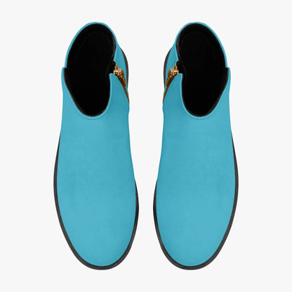 turkise-elegante-reissverschluss-stiefeletten-stiefeletten-jlr-design-7 - JLR Design