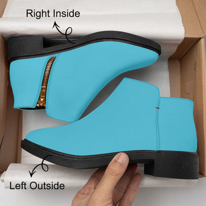 turkise-elegante-reissverschluss-stiefeletten-stiefeletten-jlr-design-8 - JLR Design