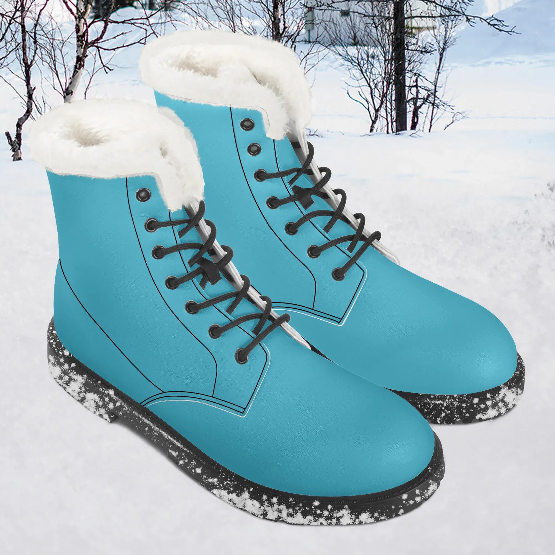 turkise-faux-fur-leder-boots-boots-jlr-design-1 - JLR Design