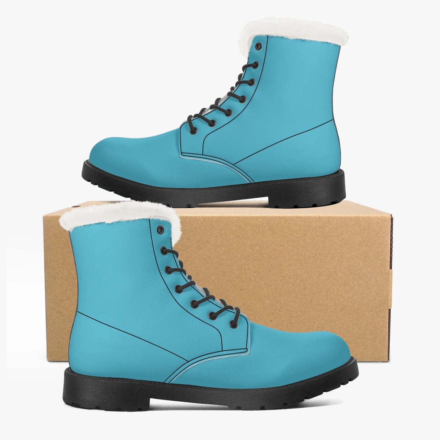 turkise-faux-fur-leder-boots-boots-jlr-design-5 - JLR Design
