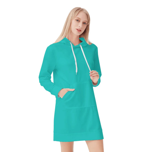 turkises-damen-hoodiekleid-warmes-velvet-kapuzenkleid-aus-weichem-samt-fleece-hoodiekleid-jlr-design-1 - JLR Design