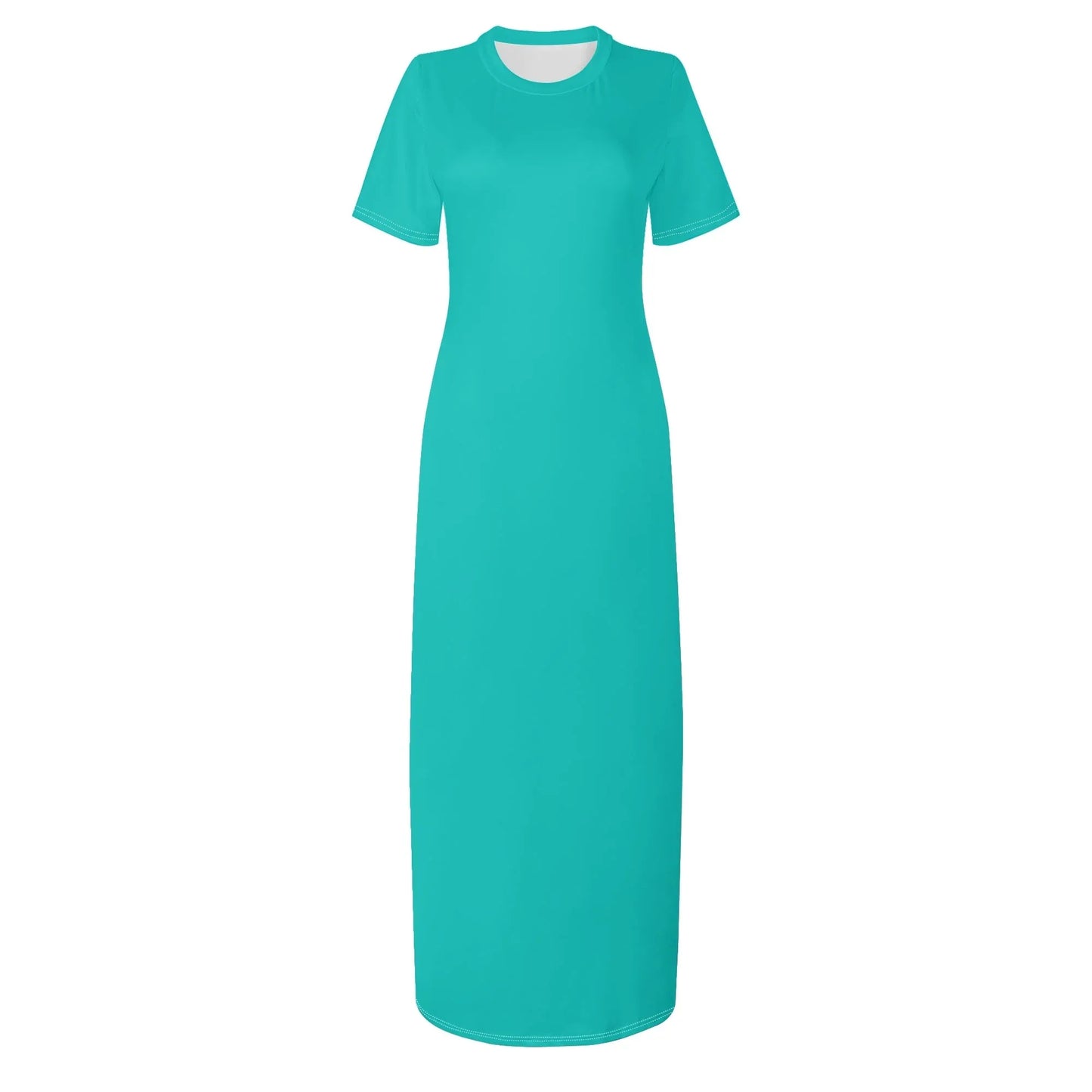 turkises-short-sleeve-long-dress-long-dress-jlr-design-3 - JLR Design
