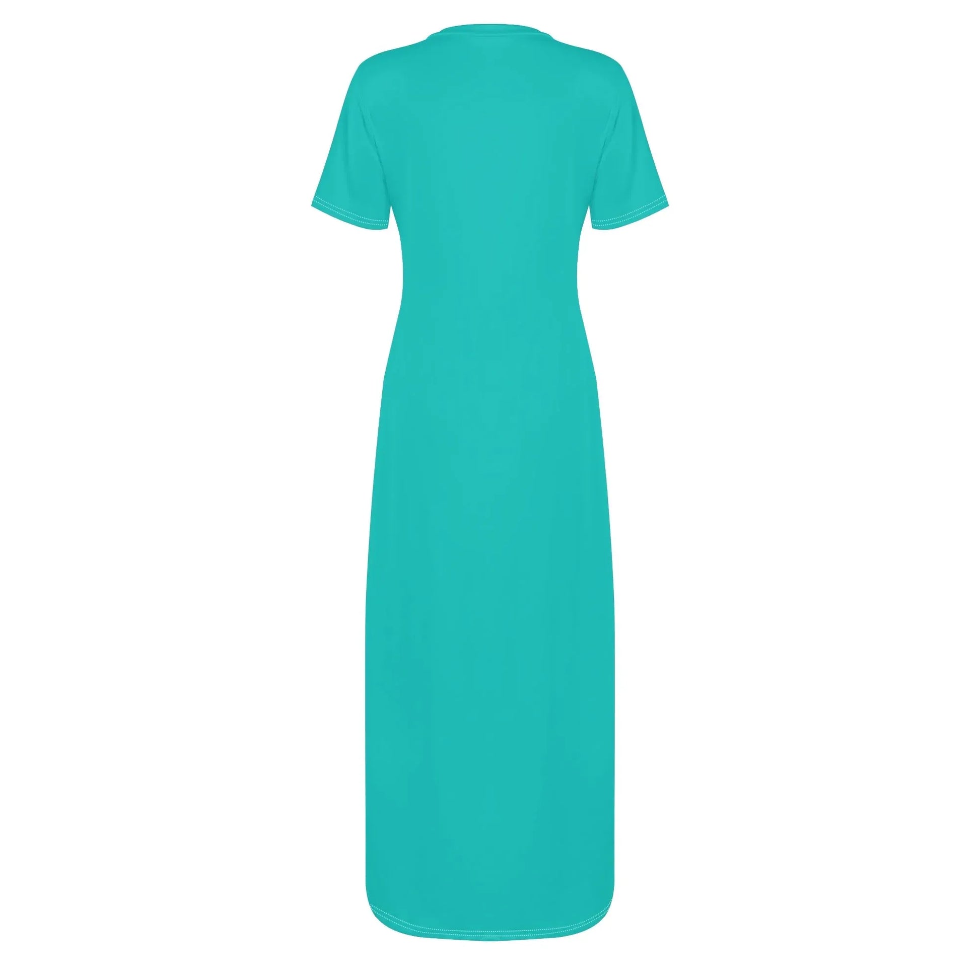 turkises-short-sleeve-long-dress-long-dress-jlr-design-4 - JLR Design