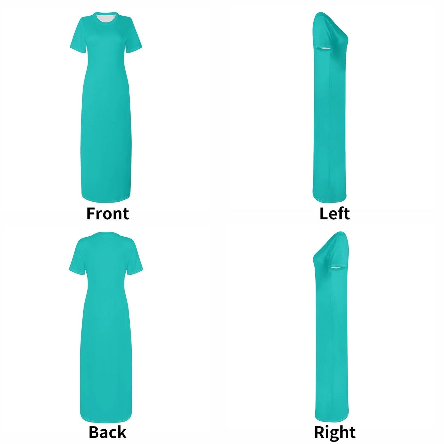 turkises-short-sleeve-long-dress-long-dress-jlr-design-7 - JLR Design