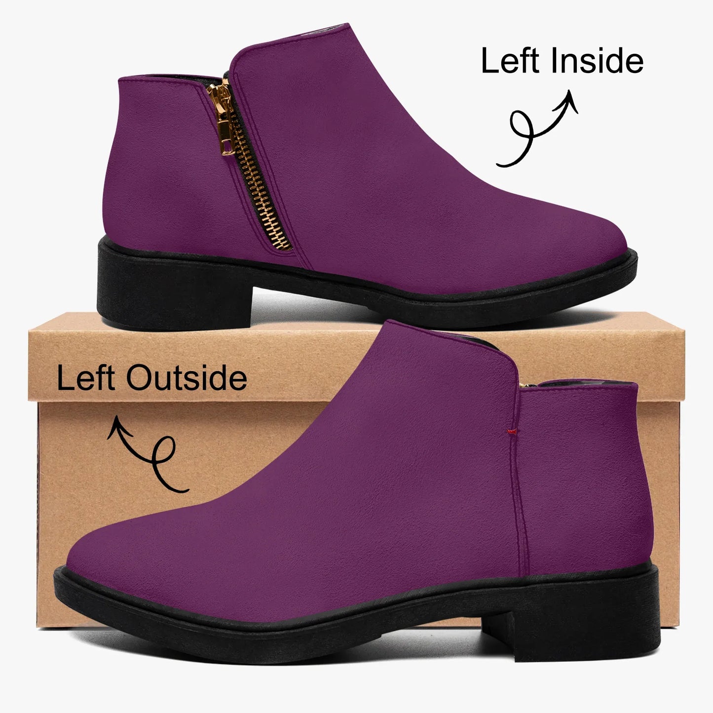 tyrian-purple-elegante-reissverschluss-stiefeletten-stiefeletten-jlr-design-4 - JLR Design