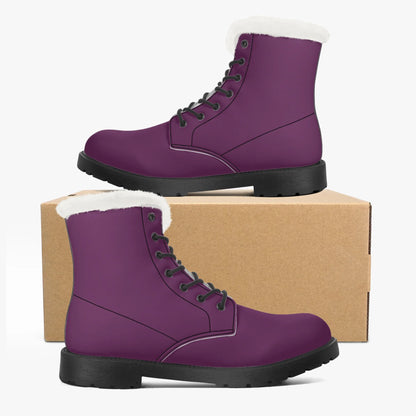 tyrian-purple-faux-fur-leder-boots-boots-jlr-design-5 - JLR Design