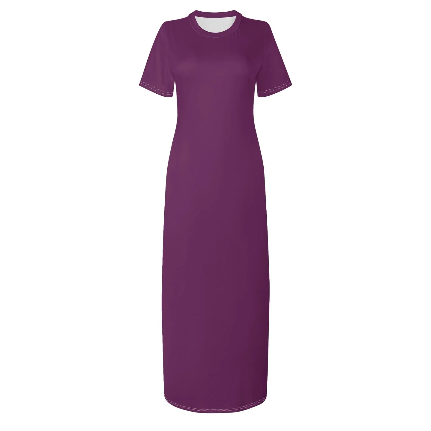 tyrian-purple-short-sleeve-long-dress-long-dress-jlr-design-3 - JLR Design