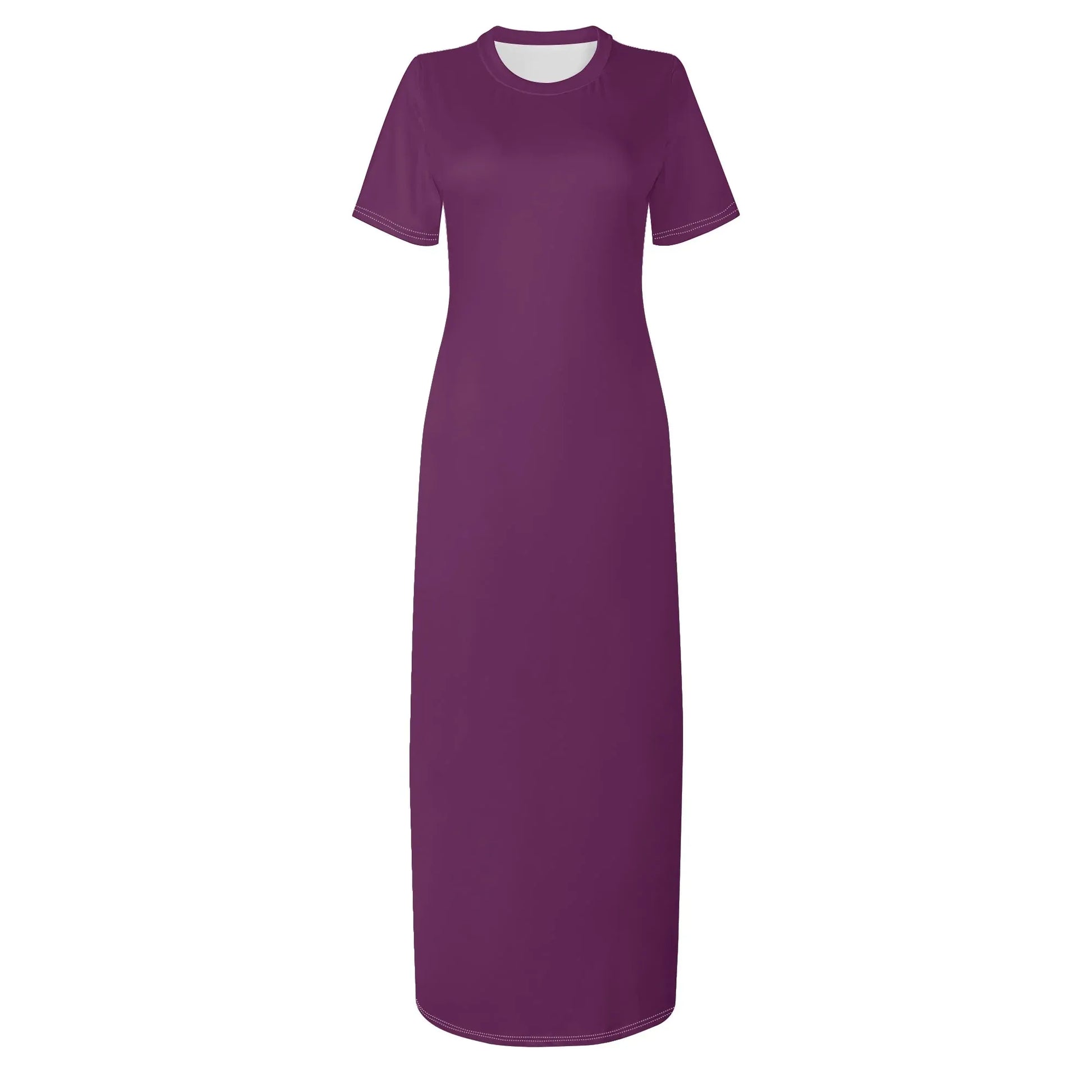 tyrian-purple-short-sleeve-long-dress-long-dress-jlr-design-3 - JLR Design
