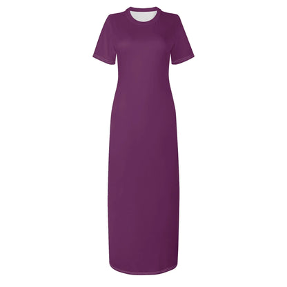 tyrian-purple-short-sleeve-long-dress-long-dress-jlr-design-3 - JLR Design