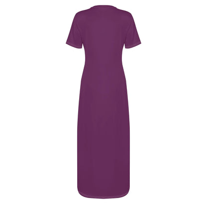 tyrian-purple-short-sleeve-long-dress-long-dress-jlr-design-4 - JLR Design