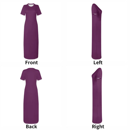 tyrian-purple-short-sleeve-long-dress-long-dress-jlr-design-7 - JLR Design