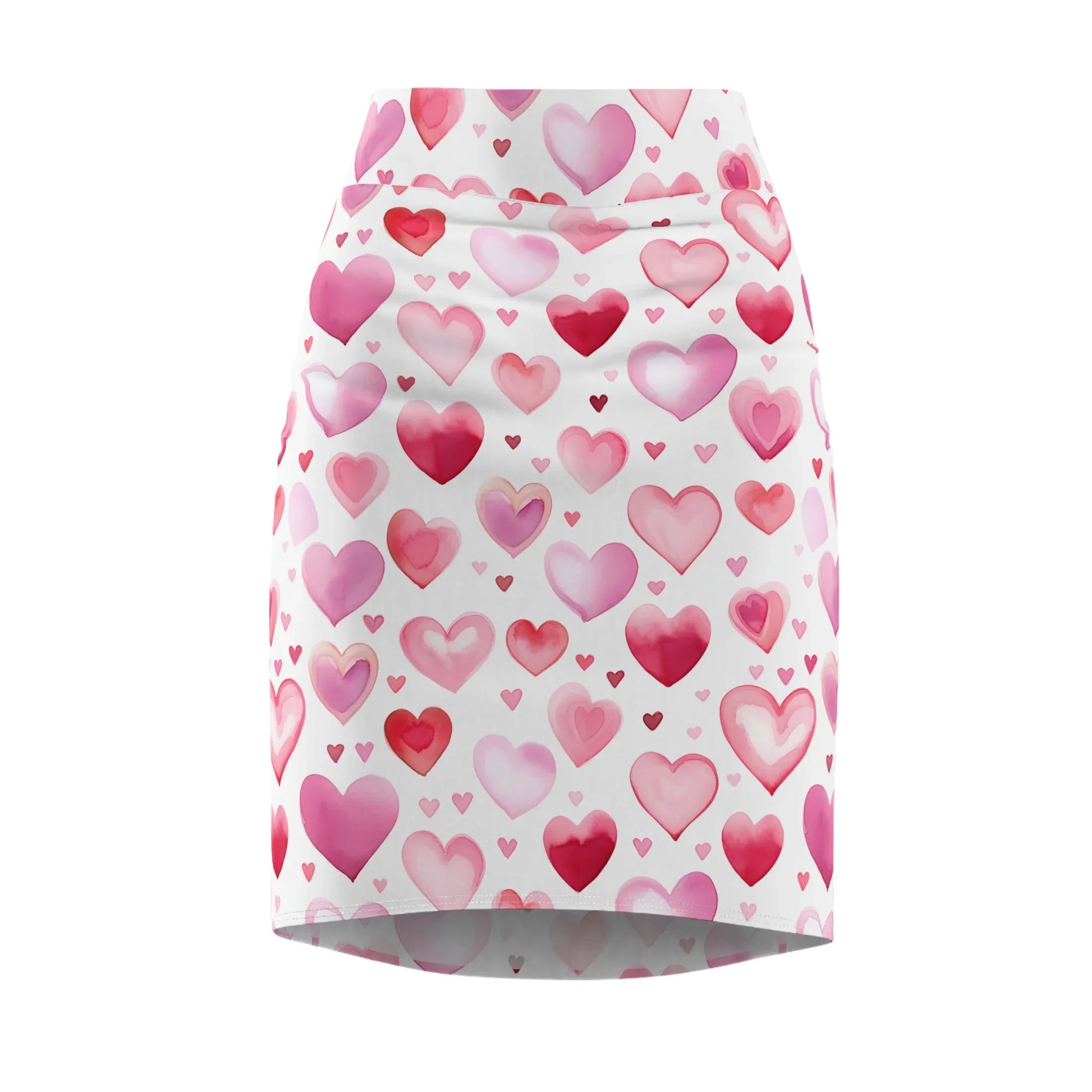 watercolor-hearts-v1-bleistiftrock-fur-damen-eleganter-mid-waist-rock-mit-stretch-komfort-bleistiftrock-jlr-design-4 - JLR Design