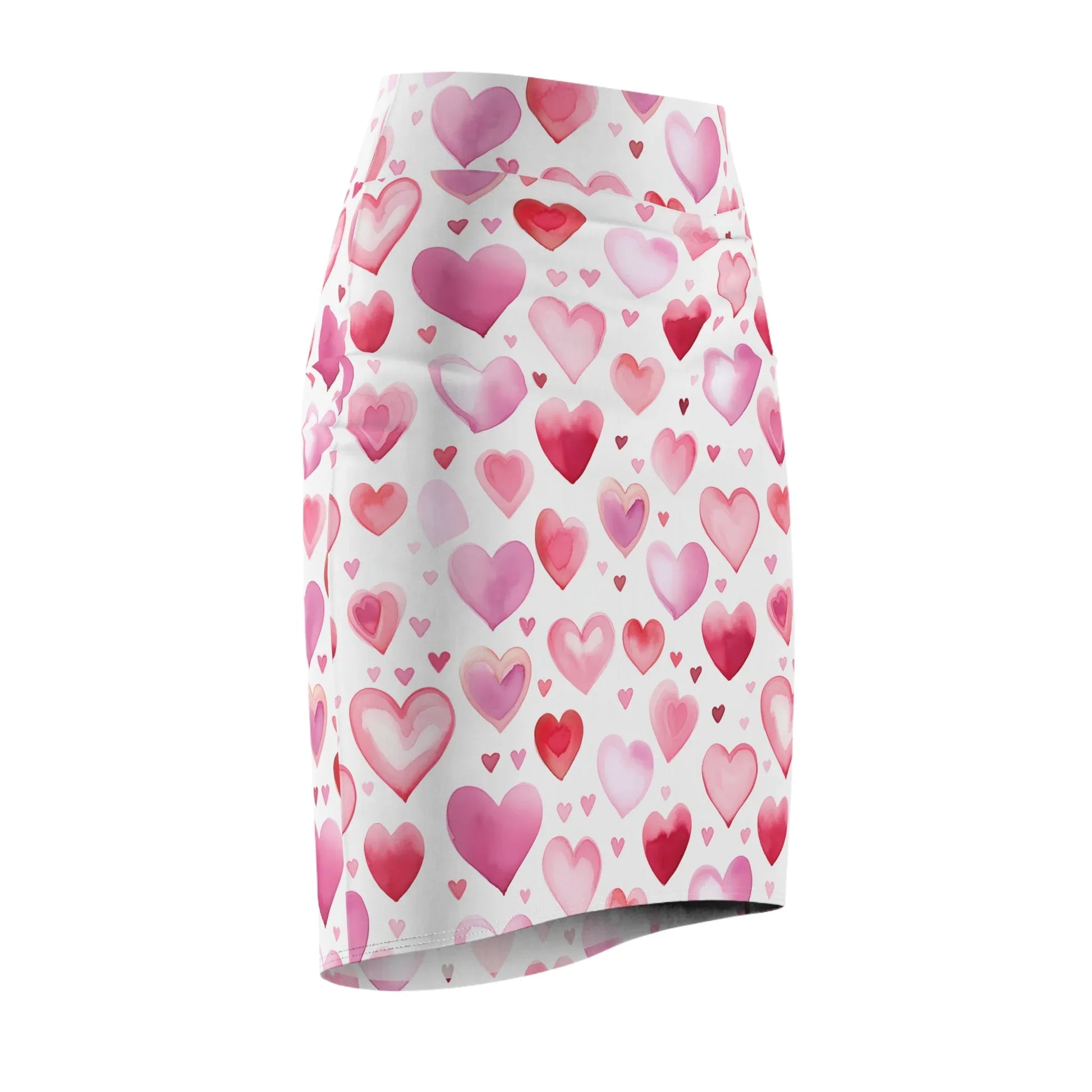 watercolor-hearts-v1-bleistiftrock-fur-damen-eleganter-mid-waist-rock-mit-stretch-komfort-bleistiftrock-jlr-design-6 - JLR Design