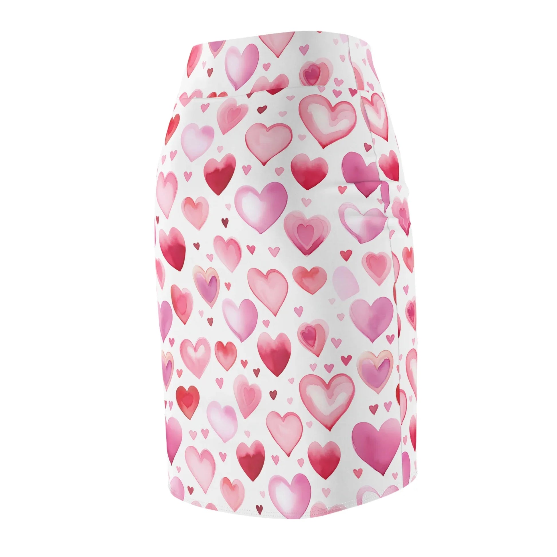watercolor-hearts-v1-bleistiftrock-fur-damen-eleganter-mid-waist-rock-mit-stretch-komfort-bleistiftrock-jlr-design-7 - JLR Design