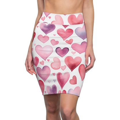 watercolor-hearts-v2-bleistiftrock-fur-damen-eleganter-mid-waist-rock-mit-stretch-komfort-bleistiftrock-jlr-design-1 - JLR Design