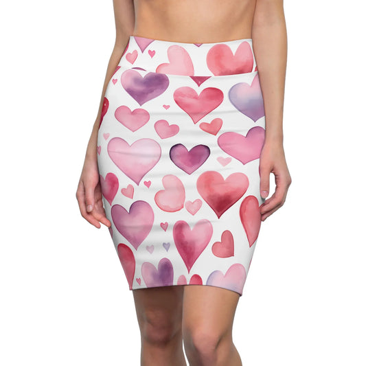 watercolor-hearts-v2-bleistiftrock-fur-damen-eleganter-mid-waist-rock-mit-stretch-komfort-bleistiftrock-jlr-design-1 - JLR Design