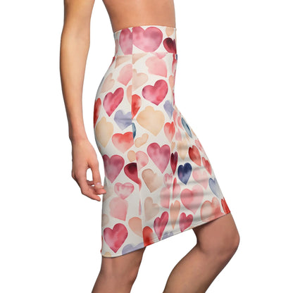 watercolor-hearts-v3-bleistiftrock-fur-damen-eleganter-mid-waist-rock-mit-stretch-komfort-bleistiftrock-jlr-design-3 - JLR Design