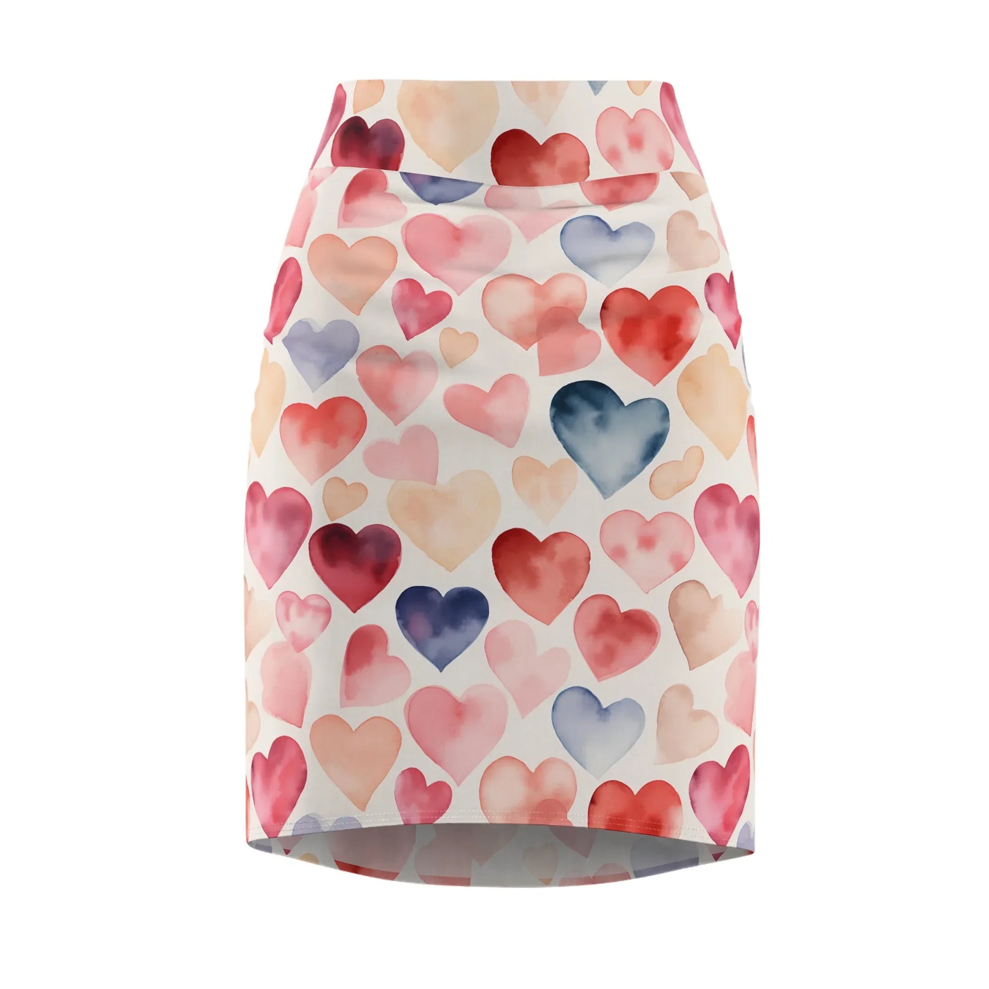 watercolor-hearts-v3-bleistiftrock-fur-damen-eleganter-mid-waist-rock-mit-stretch-komfort-bleistiftrock-jlr-design-4 - JLR Design
