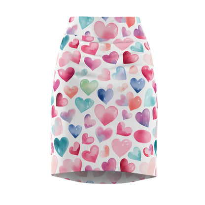 watercolor-hearts-v4-bleistiftrock-fur-damen-eleganter-mid-waist-rock-mit-stretch-komfort-bleistiftrock-jlr-design-4 - JLR Design