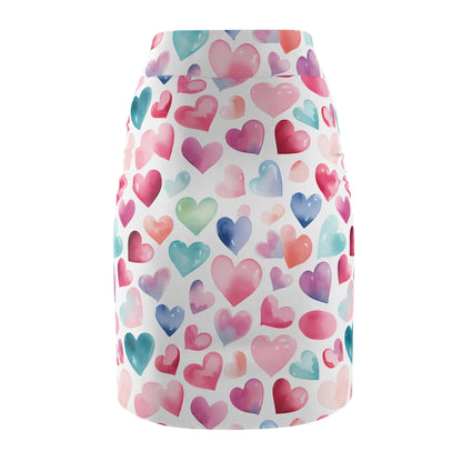 watercolor-hearts-v4-bleistiftrock-fur-damen-eleganter-mid-waist-rock-mit-stretch-komfort-bleistiftrock-jlr-design-5 - JLR Design