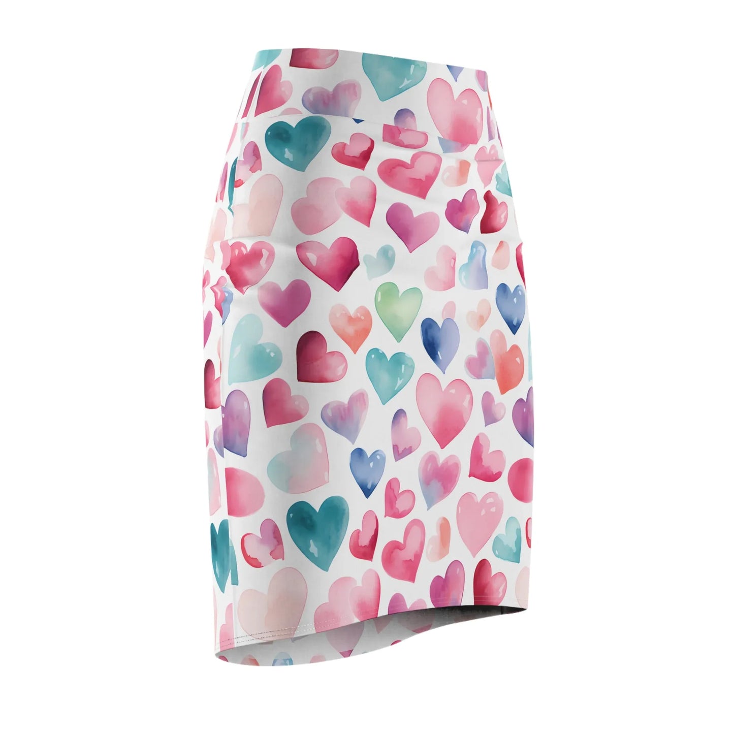 watercolor-hearts-v4-bleistiftrock-fur-damen-eleganter-mid-waist-rock-mit-stretch-komfort-bleistiftrock-jlr-design-6 - JLR Design