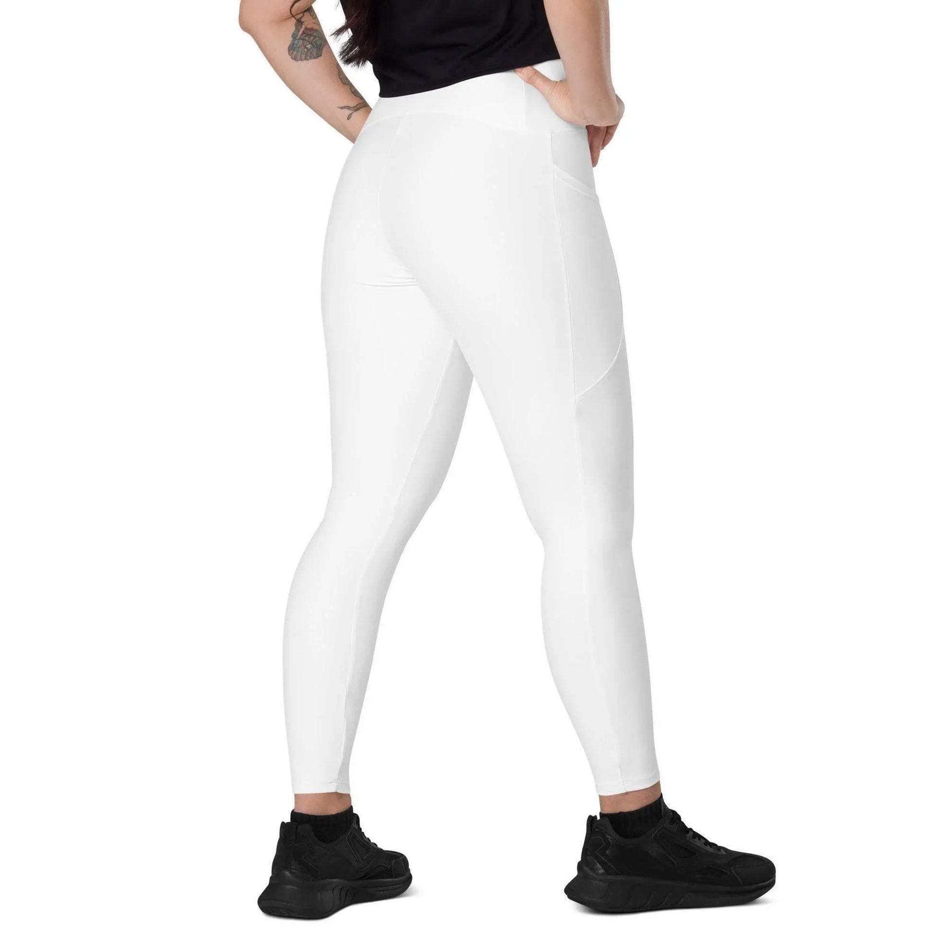 weisse-damen-v-bund-leggings-mit-taschen-v-bund-leggings-jlr-design-1 - JLR Design
