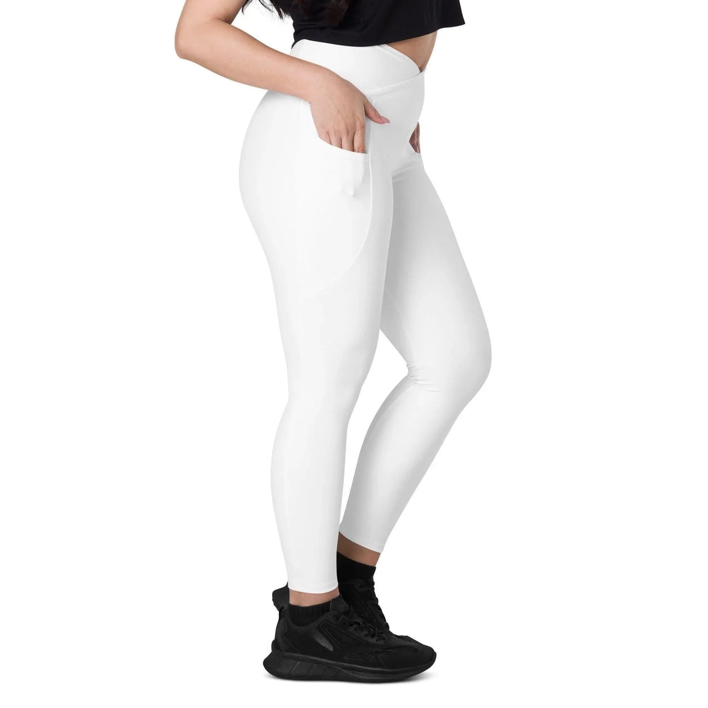 weisse-damen-v-bund-leggings-mit-taschen-v-bund-leggings-jlr-design-2 - JLR Design
