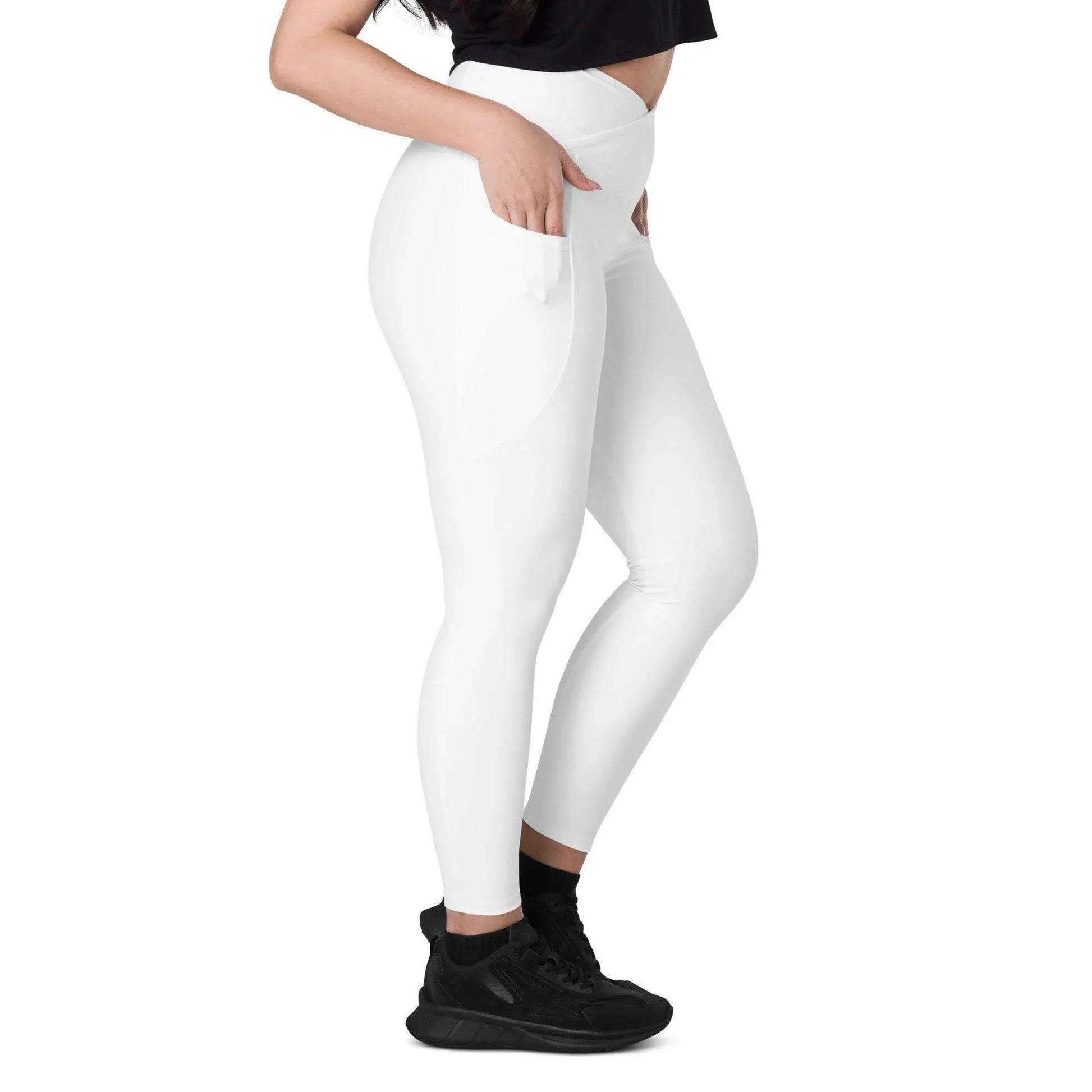 weisse-damen-v-bund-leggings-mit-taschen-v-bund-leggings-jlr-design-2 - JLR Design