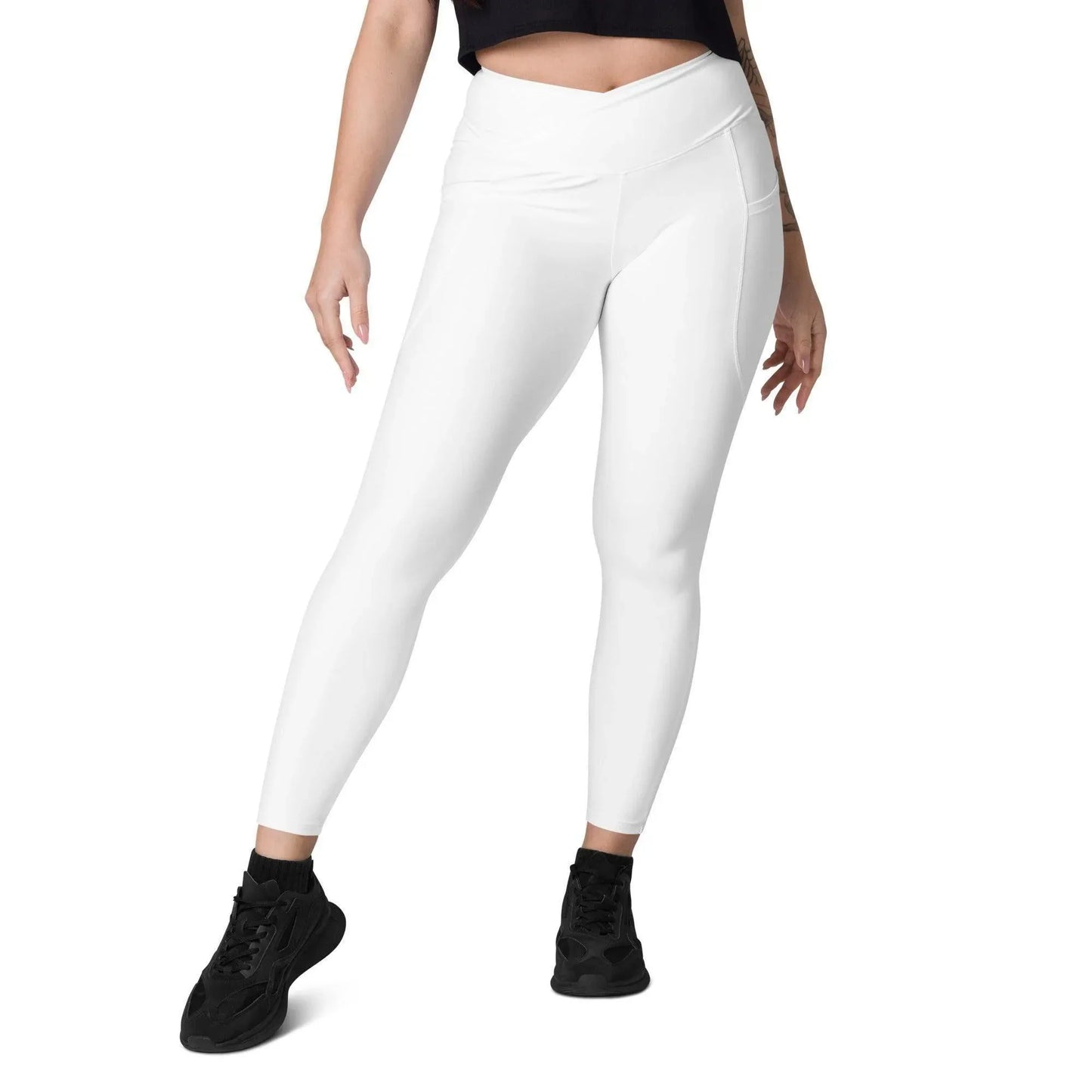 weisse-damen-v-bund-leggings-mit-taschen-v-bund-leggings-jlr-design-4 - JLR Design