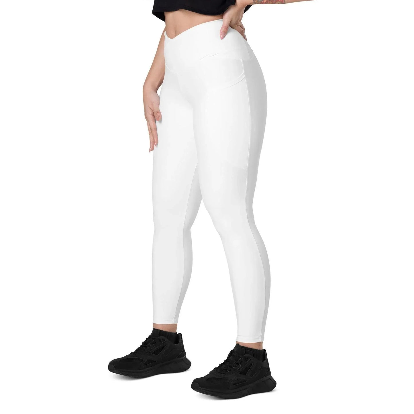 weisse-damen-v-bund-leggings-mit-taschen-v-bund-leggings-jlr-design-6 - JLR Design