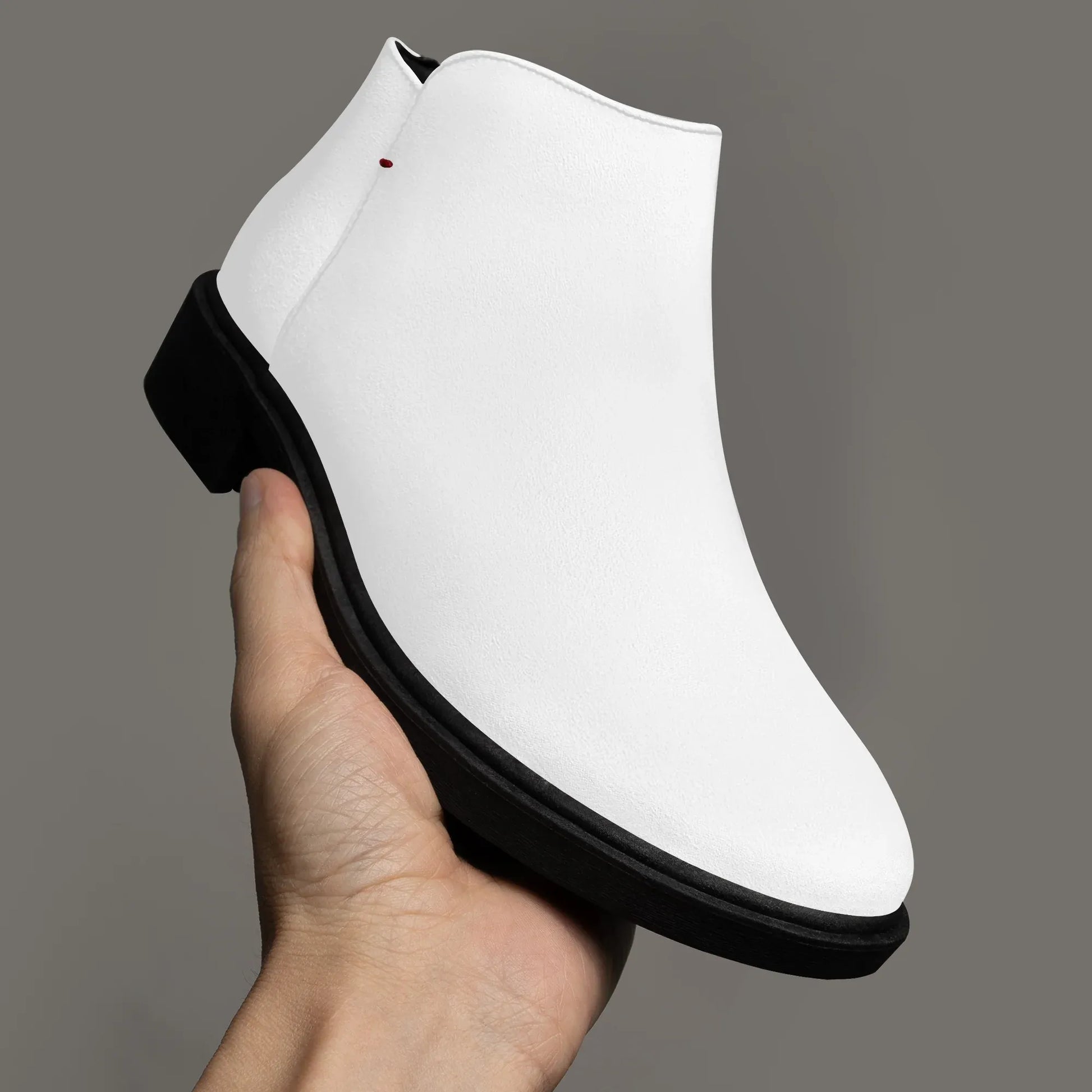 weisse-elegante-reissverschluss-stiefeletten-stiefeletten-jlr-design-3 - JLR Design