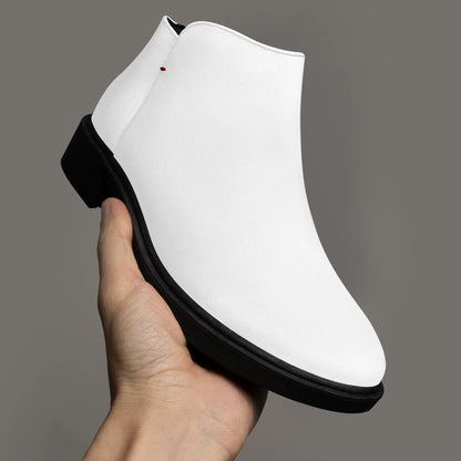 weisse-elegante-reissverschluss-stiefeletten-stiefeletten-jlr-design-3 - JLR Design