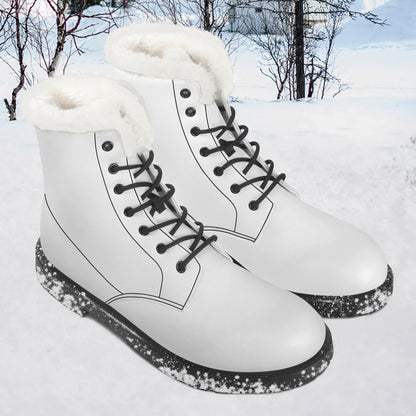 weisse-faux-fur-leder-boots-boots-jlr-design-1 - JLR Design