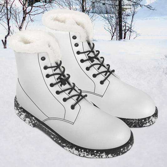 weisse-faux-fur-leder-boots-boots-jlr-design-1 - JLR Design