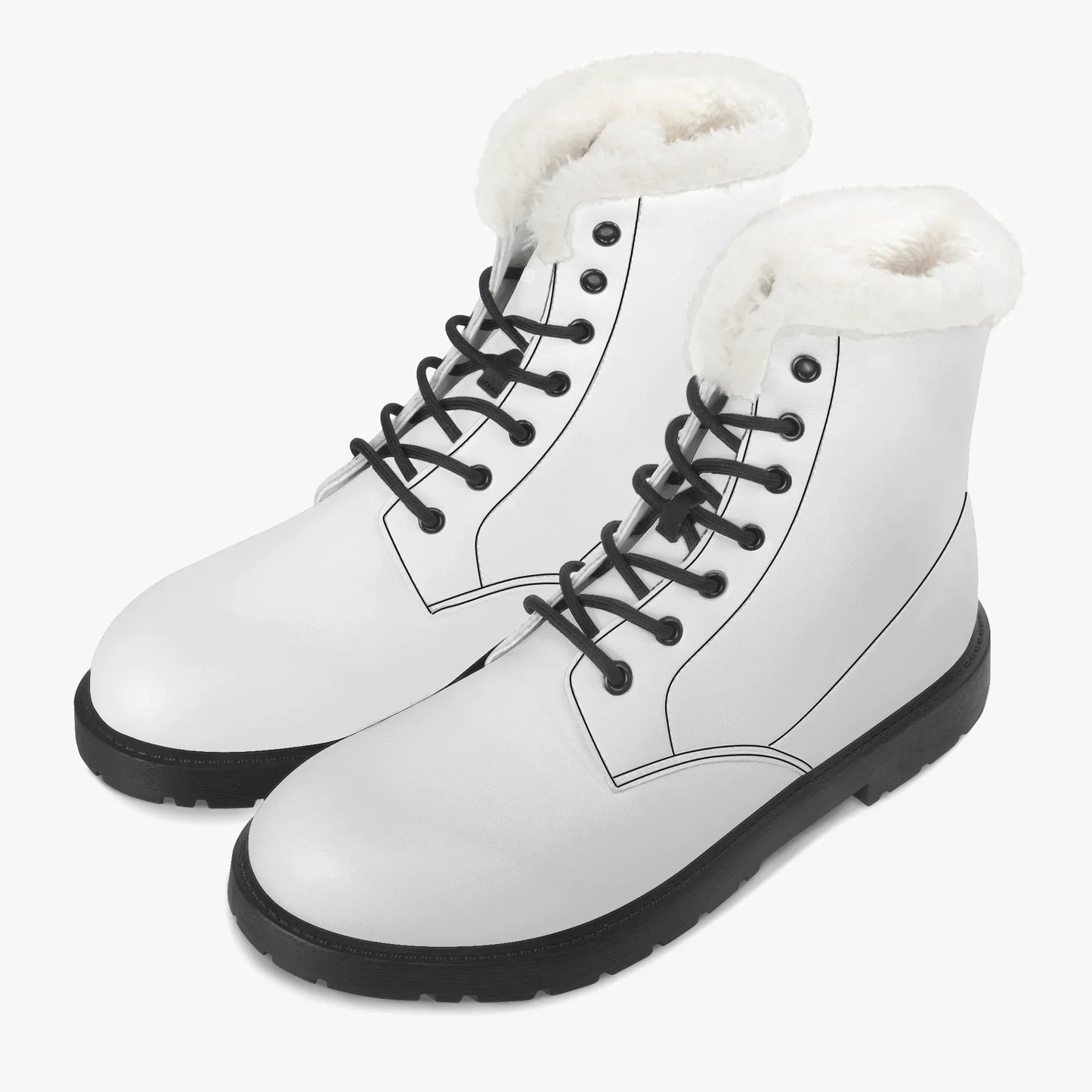 weisse-faux-fur-leder-boots-boots-jlr-design-2 - JLR Design