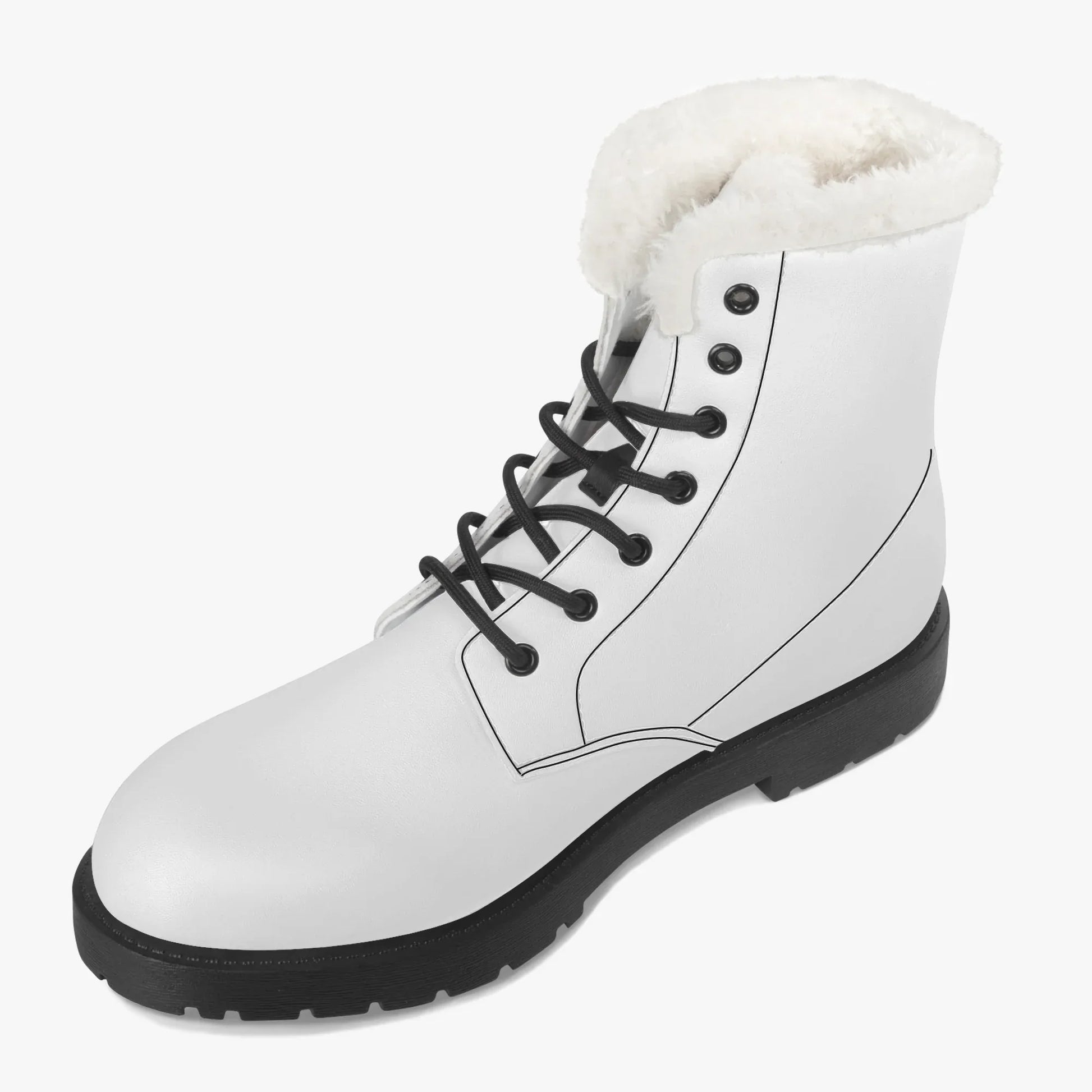 weisse-faux-fur-leder-boots-boots-jlr-design-3 - JLR Design