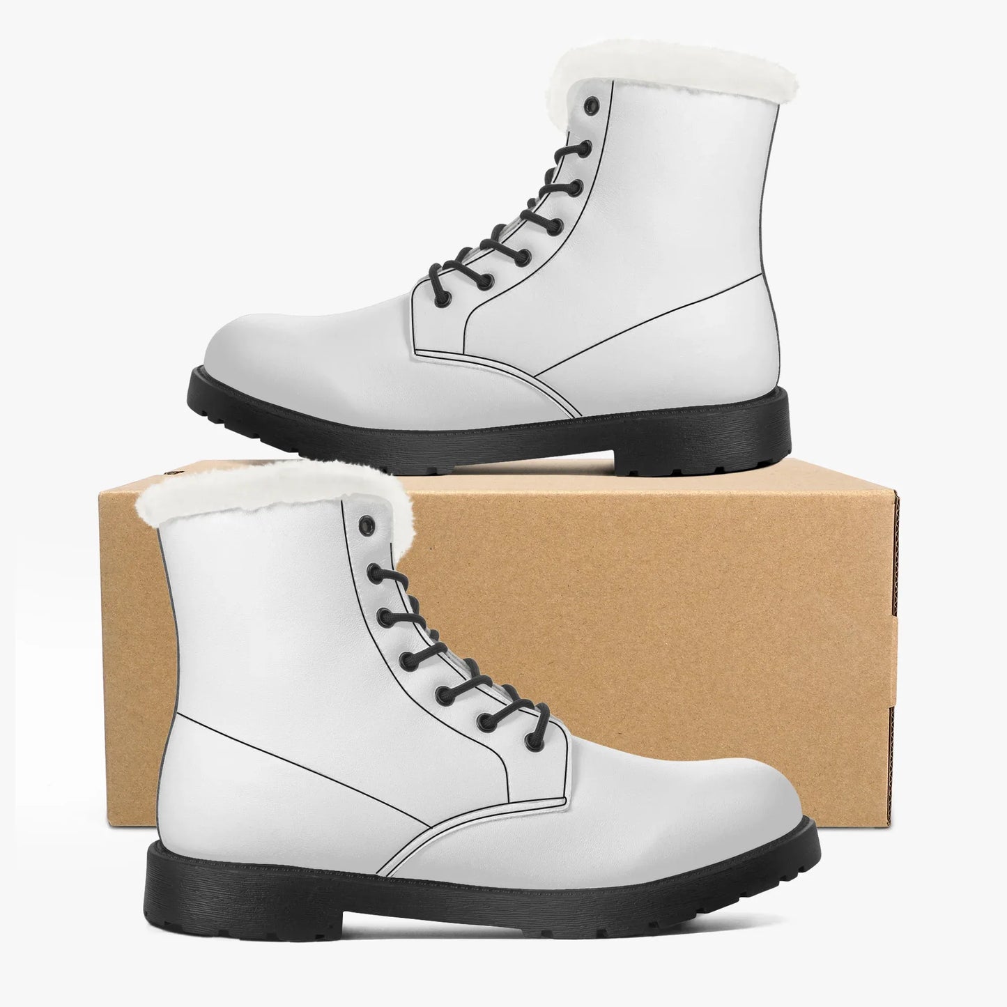 weisse-faux-fur-leder-boots-boots-jlr-design-5 - JLR Design